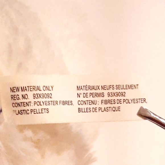 Aurora World White/Pink Bear Plush 10" With Textured Ribbed Heart And Feet - Picture 8 of 10